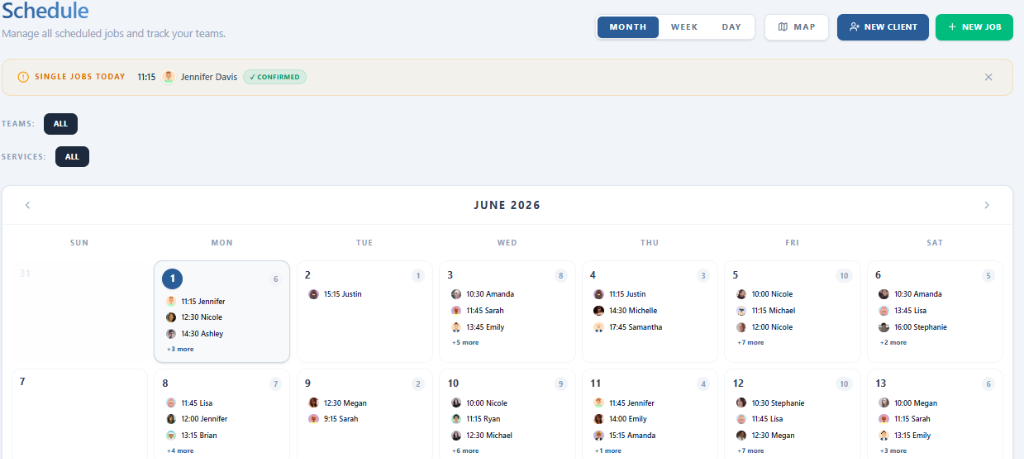 Schedule — Service Management