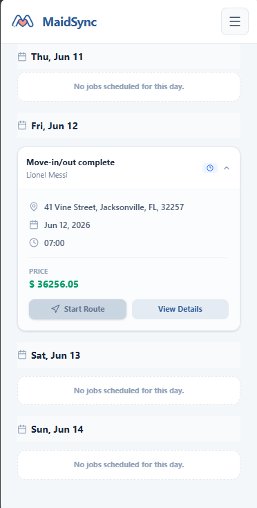 MaidSync App